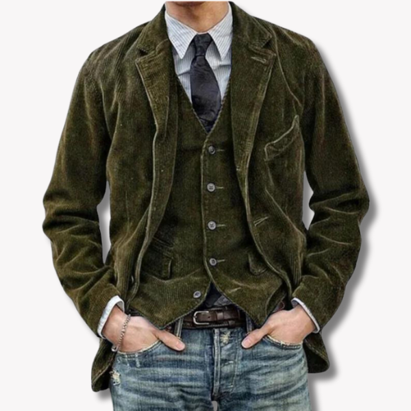 Ensemble blazer et gilet homme, quatre coloris, du S au 3XL, vert