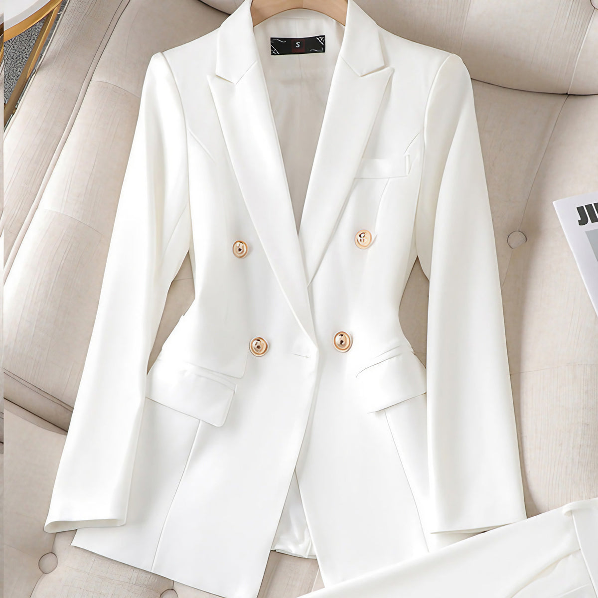 Ensemble blazer et pantalon femme, ou blazer seul, trois coloris