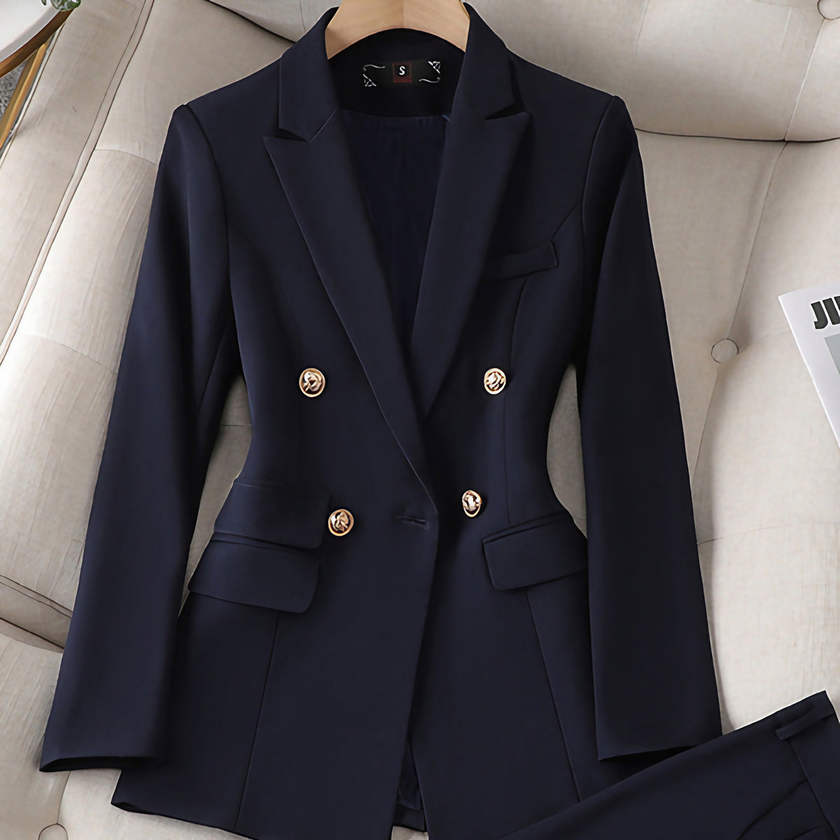Ensemble blazer et pantalon femme, ou blazer seul, trois coloris