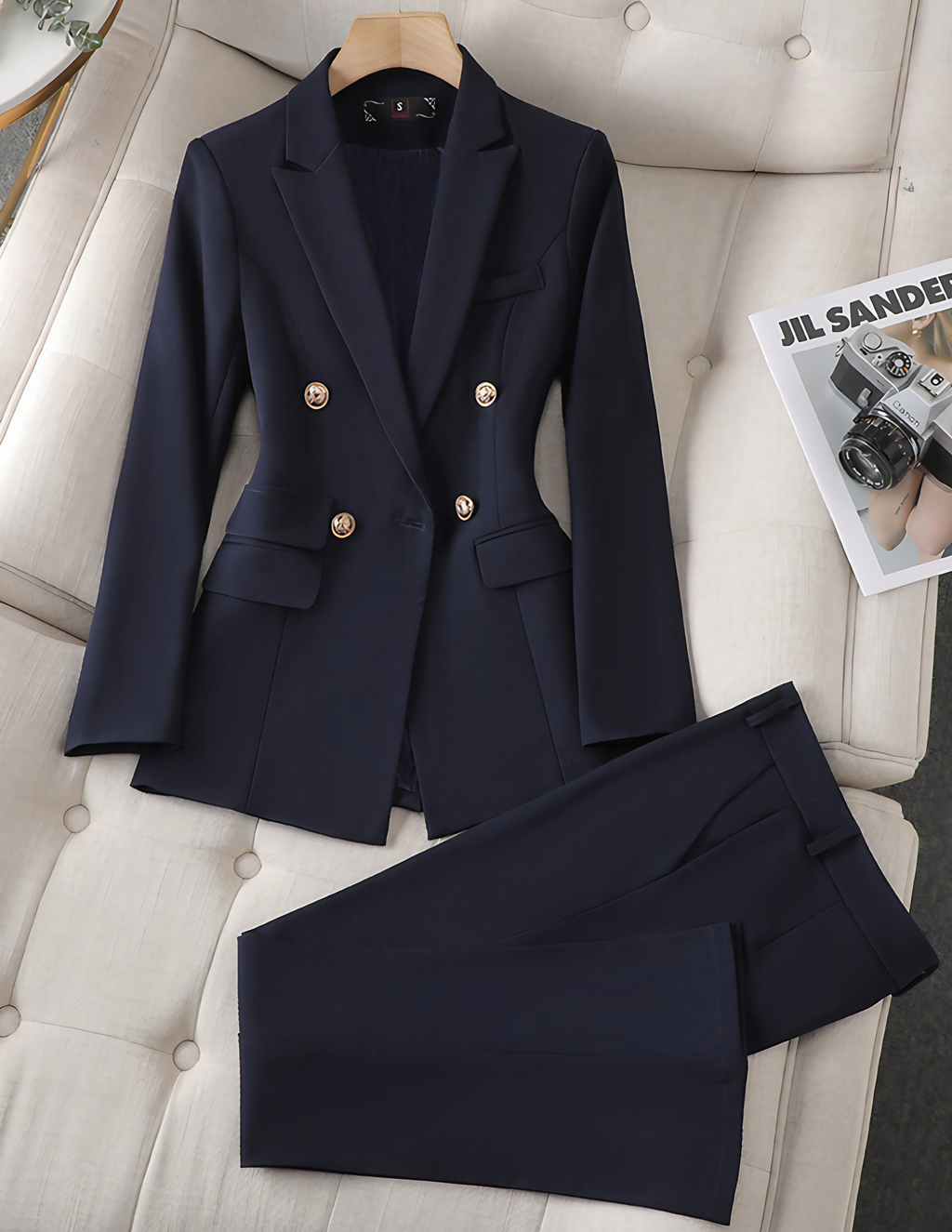 Ensemble blazer et pantalon femme, ou blazer seul, trois coloris