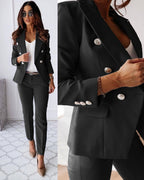 Ensemble tailleur femme, blazer et bas assorti, cinq coloris