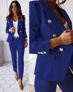 Ensemble tailleur femme, blazer et bas assorti, cinq coloris
