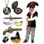 Déguisement pirate garçon, de 4 à 10 ans, avec ou sans accessoires