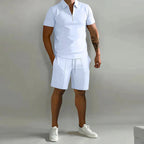 Ensemble homme haut et bas assortis, six coloris, du S au 3XL, blanc