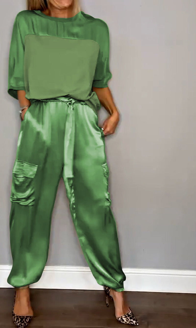 Ensemble deux pièces femme coordonné, dix coloris, du S au 5XL