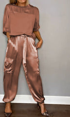 Ensemble deux pièces femme coordonné, dix coloris, du S au 5XL