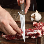 Set de 3 couteaux chef, désosser et boucher, avec étui en cuir