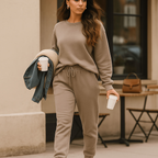 Ensemble détente femme en coton à capuche, six coloris, gris