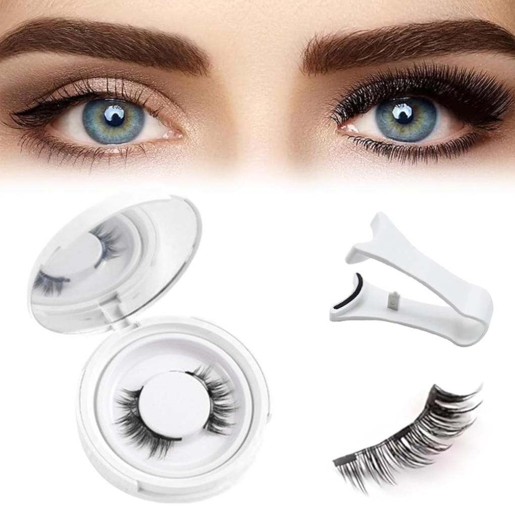 Faux cils magnétiques réutilisables sans colle, avec pince