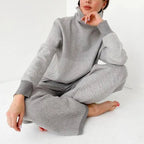 Ensemble de détente femme deux pièces gris, du S au 4XL, gris