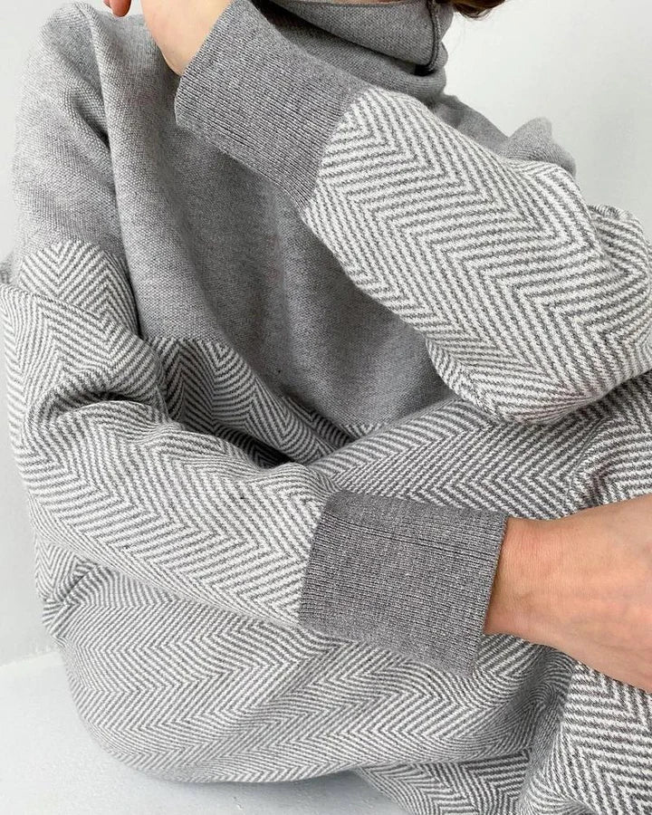 Ensemble de détente femme deux pièces gris, du S au 4XL