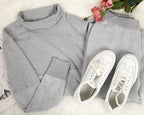 Ensemble de détente femme deux pièces gris, du S au 4XL