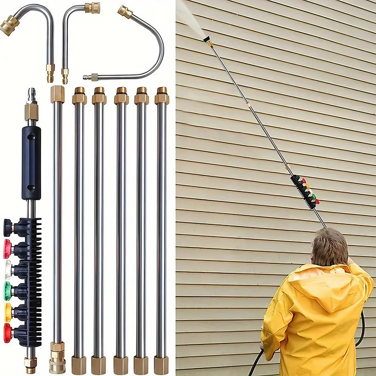 Lances télescopiques pour nettoyeur haute pression, 4000 psi