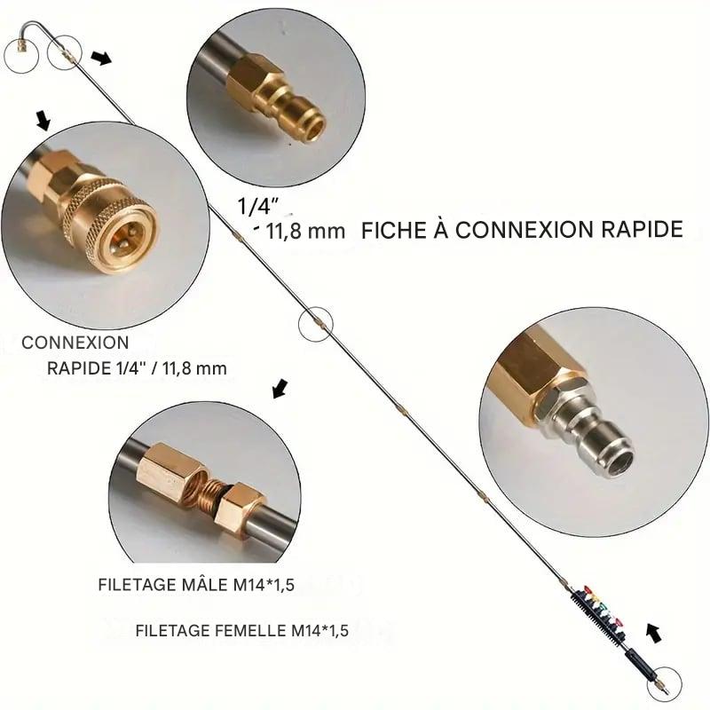 Lances télescopiques pour nettoyeur haute pression, 4000 psi