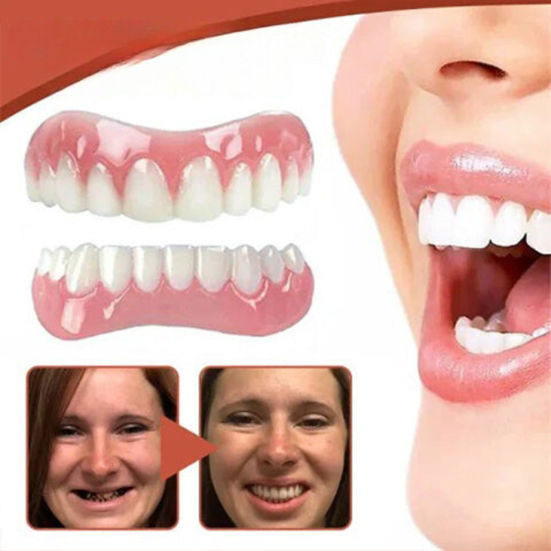 Prothèses dentaires souples en silicone, kit haut et bas