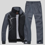 Survêtement homme veste zippée et jogging, du L au 5XL, noir