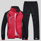 Survêtement homme veste zippée et jogging, du L au 5XL, rouge