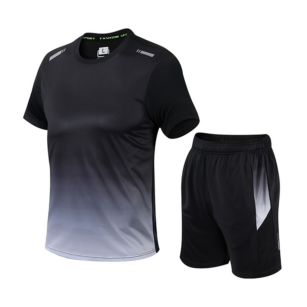 Ensemble de sport homme t-shirt et short, du XS au 4XL, gris
