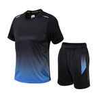 Ensemble de sport homme t-shirt et short, du XS au 4XL, bleu