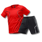 Ensemble de sport homme t-shirt et short, tennis et padel, rouge