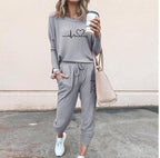 Ensemble femme deux pièces, pull et pantalon à cordon, couleur 16