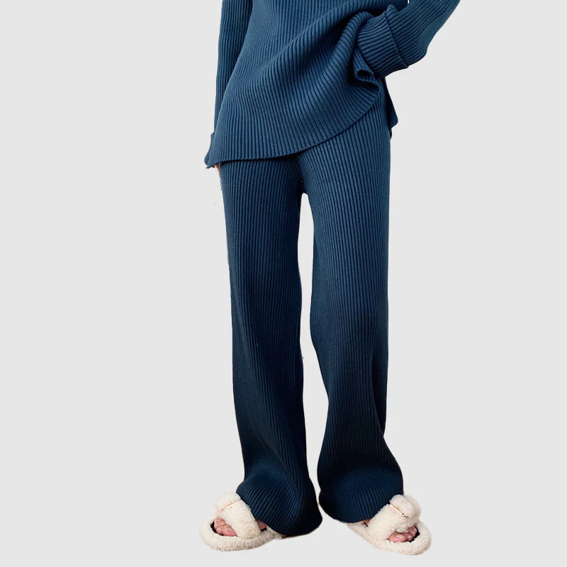 Ensemble femme deux pièces, pull oversize et pantalon large