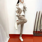 Ensemble femme sweat et pantalon, coupe oversize, quatre coloris
