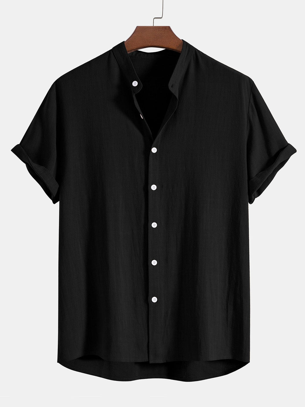 Ensemble d'été homme effet lin, chemise manches courtes et pantalon