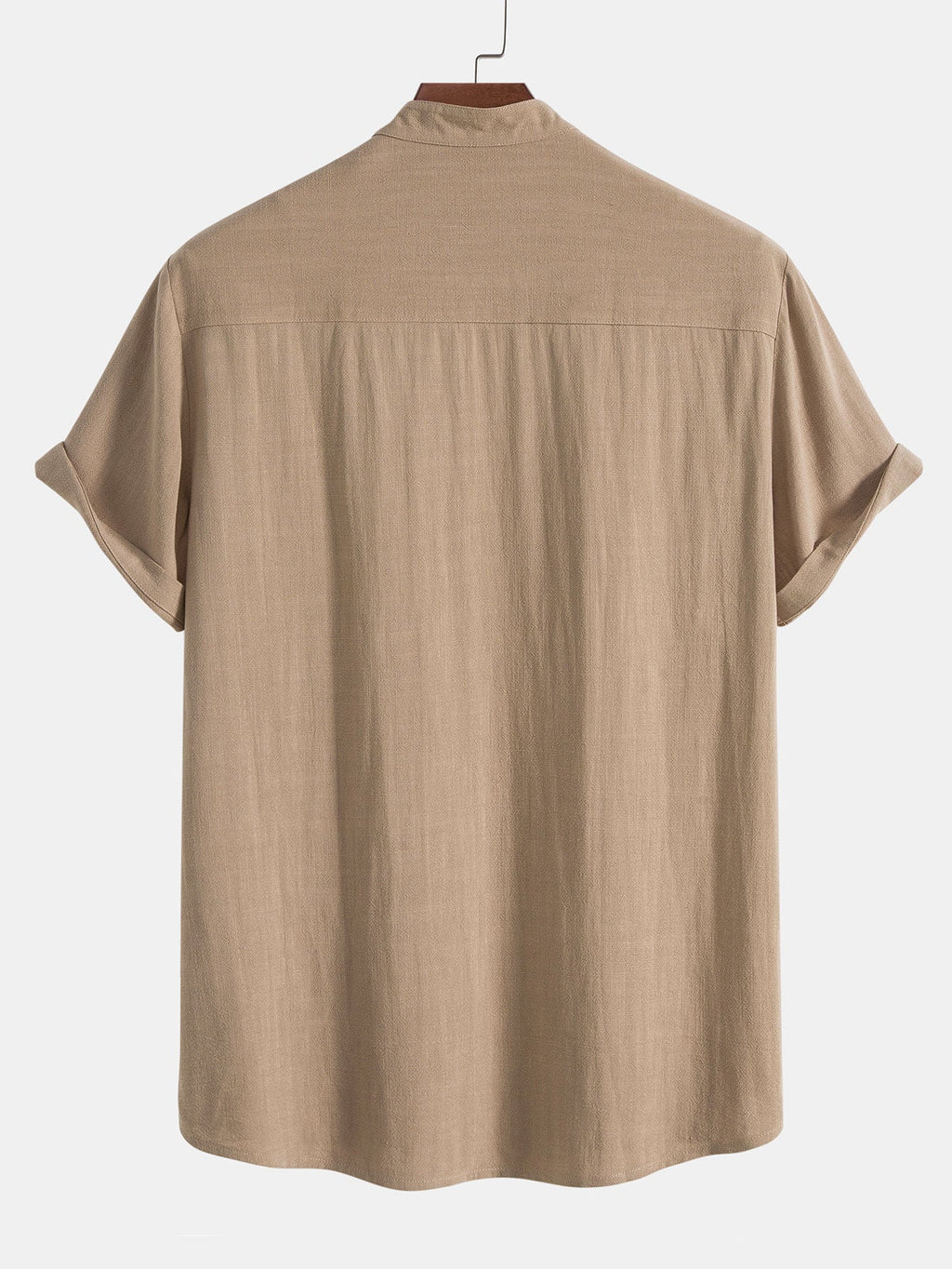 Ensemble d'été homme effet lin, chemise manches courtes et pantalon