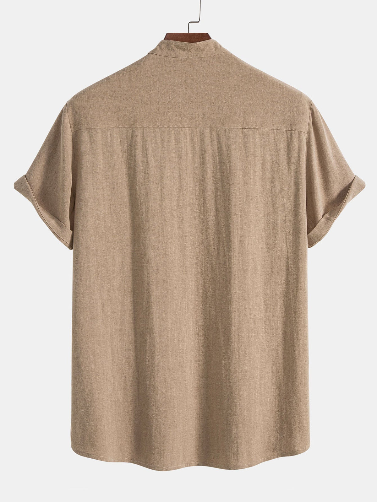 Ensemble d'été homme effet lin, chemise manches courtes et pantalon
