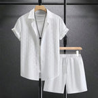 Ensemble d'été homme haut et short, tissu texturé