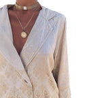 Ensemble tailleur pantalon femme, blazer structuré et jambe large