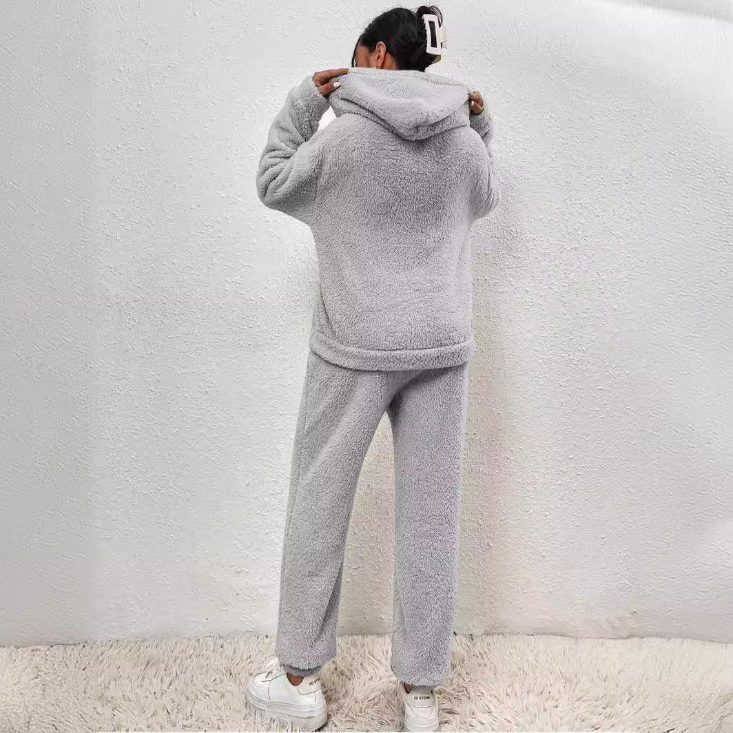 Ensemble sweat à capuche et jogging femme, coupe ample