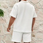 Ensemble polo et short homme, taille élastique, six coloris