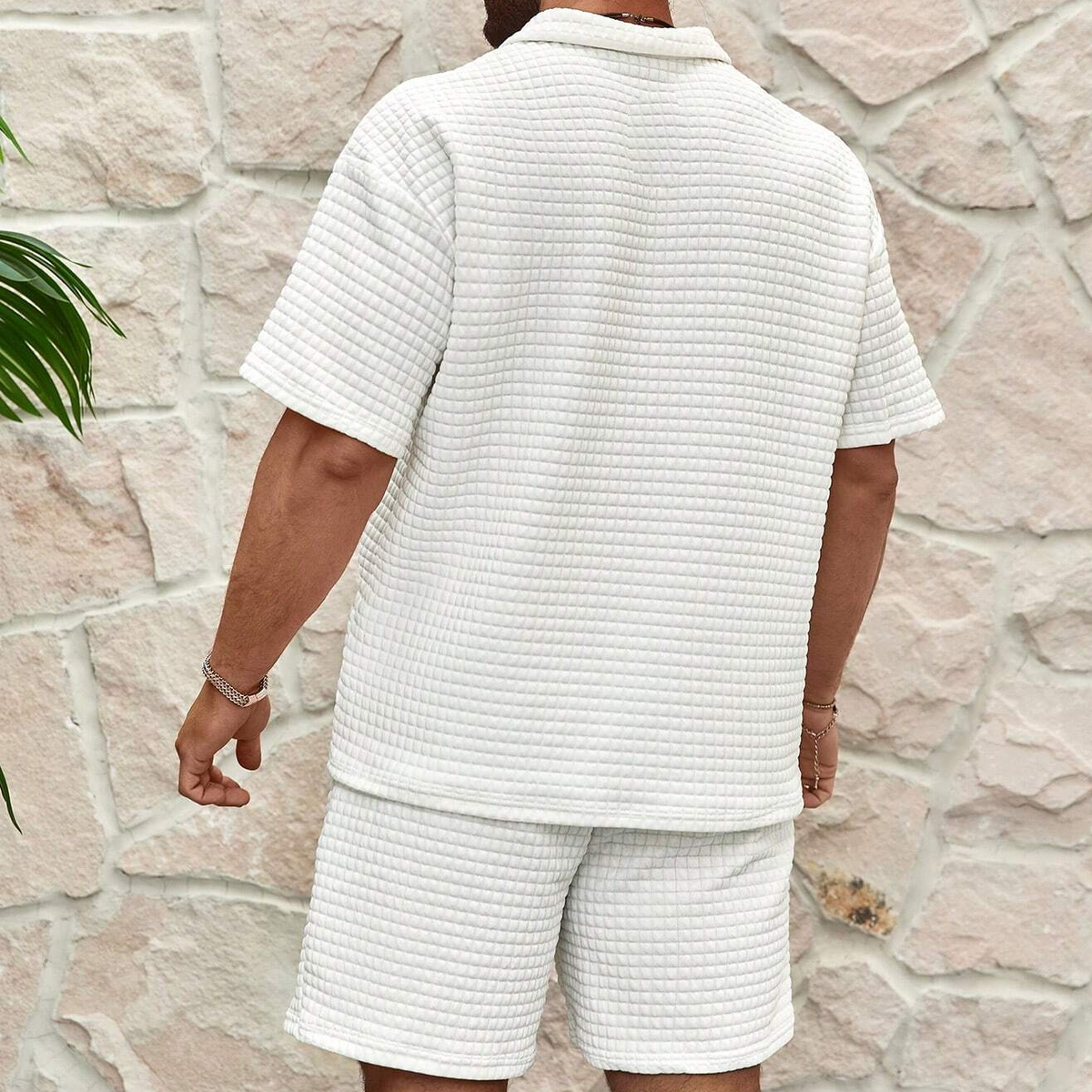 Ensemble polo et short homme, taille élastique, six coloris