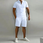 Ensemble deux pièces homme coordonné, six coloris, du S au 3XL, blanc