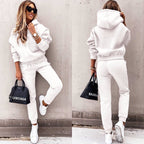 Ensemble jogging femme, haut et pantalon assortis, du XS au 3XL, blanc