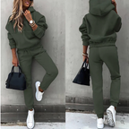 Ensemble jogging femme, taille et poignets élastiques, vert