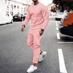 Ensemble jogging homme coordonné, cinq coloris, du S au 5XL, rose clair