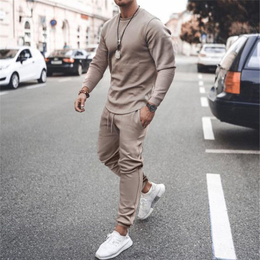 Ensemble jogging homme coordonné, cinq coloris, du S au 5XL, kaki