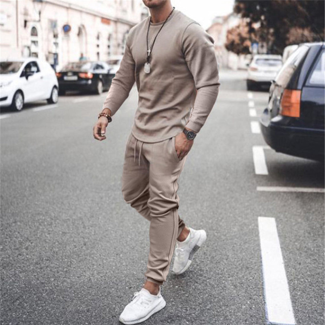 Ensemble jogging homme coordonné, cinq coloris, du S au 5XL, kaki