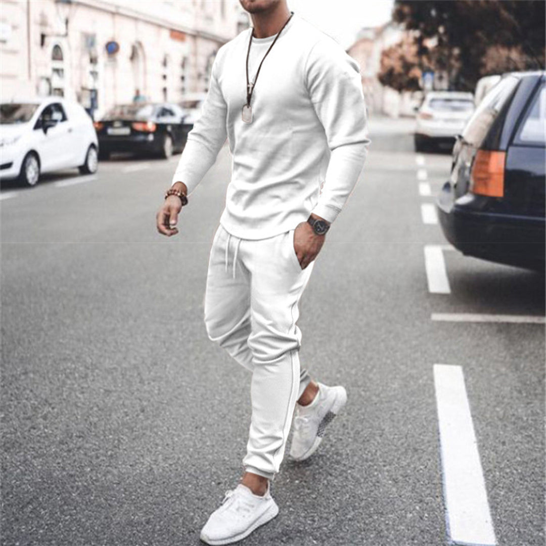 Ensemble jogging homme coordonné, cinq coloris, du S au 5XL, blanc