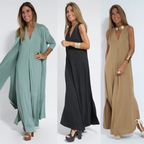 Ensemble femme robe longue et veste légère, ou robe seule