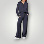 Ensemble sweat oversize et jogging femme, du XS au 3XL, bleu marine