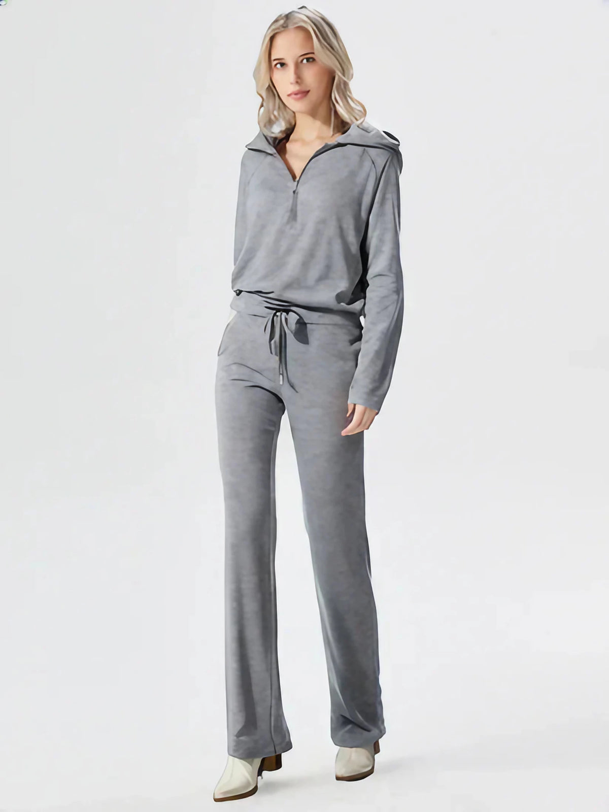 Ensemble détente femme deux pièces, coupe ample, cinq coloris