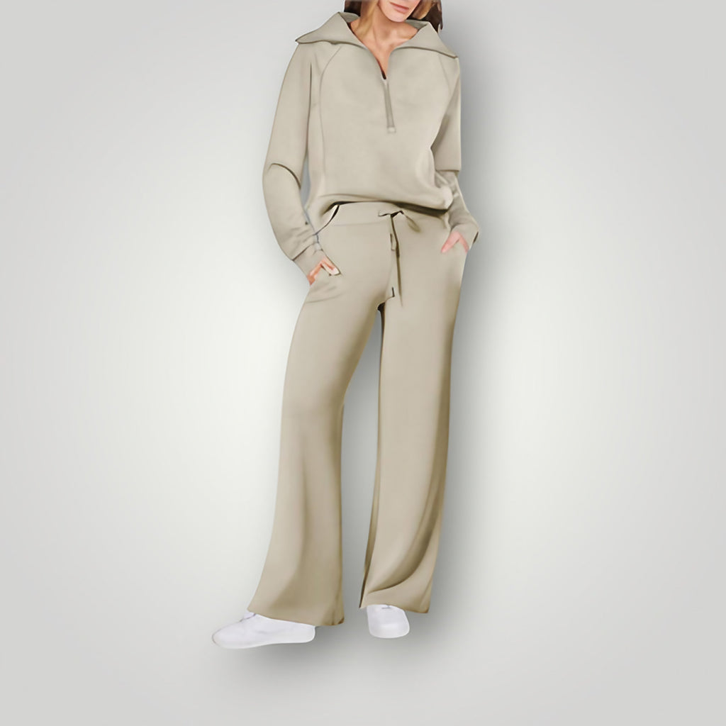 Ensemble détente femme, sweat et pantalon assortis, six coloris, vert clair