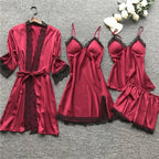 Pyjama femme deux pièces, pantalon à taille élastique, six coloris, rouge