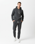 Ensemble jogging homme, sweat à capuche et pantalon, du XS au 4XL, gris foncé