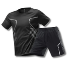 Ensemble de sport homme t-shirt et short, padel et tennis, noir