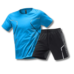 Ensemble de sport homme t-shirt et short, padel et tennis, bleu clair
